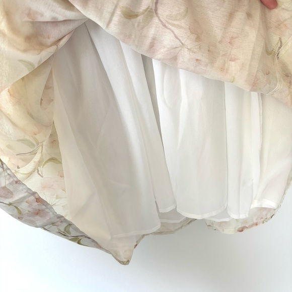 En Saison Callie Mini Dress Floral Puff Sleeve Babydoll Cottagecore Feminine - Picture 11 of 14